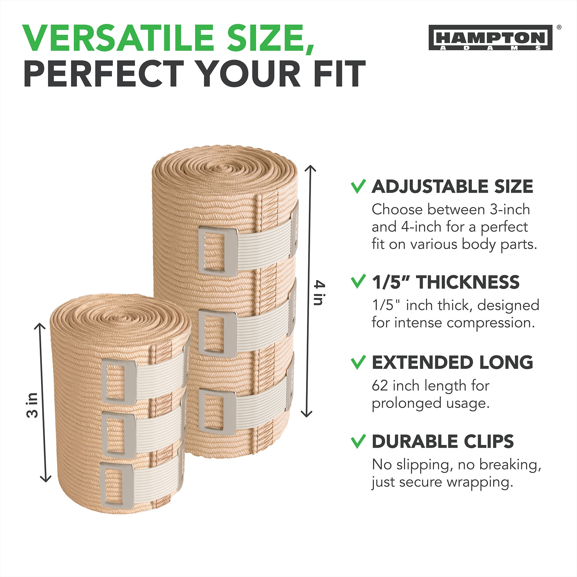 Elastic Bandage Wraps with Clip