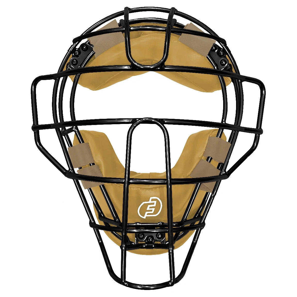 Force3 Defender V2 Traditional Baseball Catcher/Umpire Mask - Black/Tan