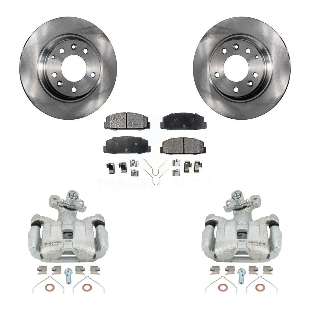Transit Auto Rear Disc Brake Caliper Rotors And Semi-Metallic Pads Kit For 2003-2005 Mazda 6 KC8-100700P