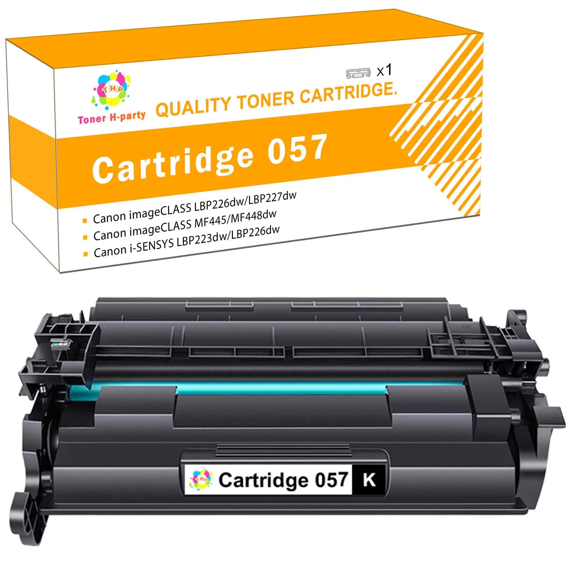Toner H-Party Compatible Toner Cartridge with Chip for Canon 057 ImageCLASS MF445dw MF448dw MF449dw LBP226dw LBP227dw Printer (Black, 1-Pack)
