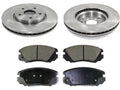 Front Semi Metallic Disc Brake Pad and Rotor Kit - Compatible with 2010 - 2017 Chevy Equinox 2011 2012 2013 2014 2015 2016