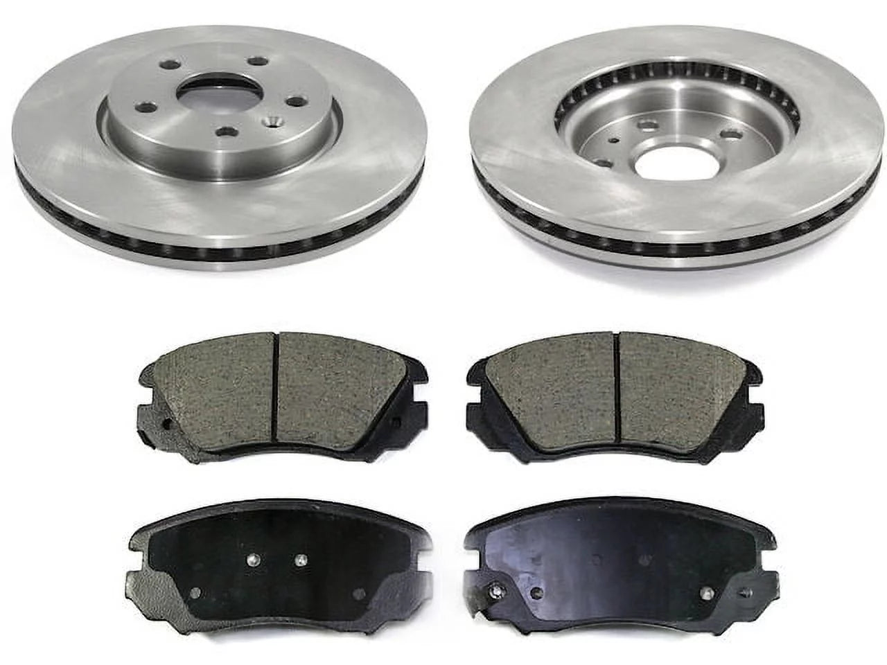 Front Semi Metallic Disc Brake Pad and Rotor Kit - Compatible with 2010 - 2017 Chevy Equinox 2011 2012 2013 2014 2015 2016