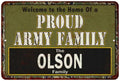Olson Proud Army Family Gift 8x12 Metal Sign 208120023136