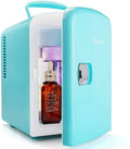 AstroAI Mini Fridge 4 Liter/6 Can AC/DC Portable Thermoelectric Cooler and Warmer for Skincare, Medications,Breast Milk, Foods, Bedroom and Teal,Travel