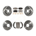 Transit Auto - Front Rear Disc Brake Rotors Semi-Metallic Pads And Drum Kit For 2009 Hyundai Elantra Touring K8F-103326