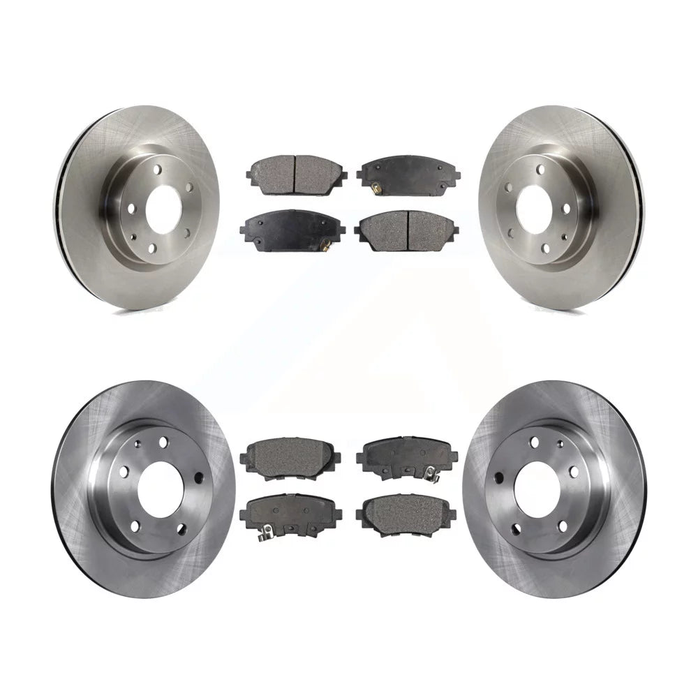 Transit Auto - Front Rear Disc Brake Rotors And Semi-Metallic Pads Kit For Mazda 3 Sport 2.5L K8F-101465
