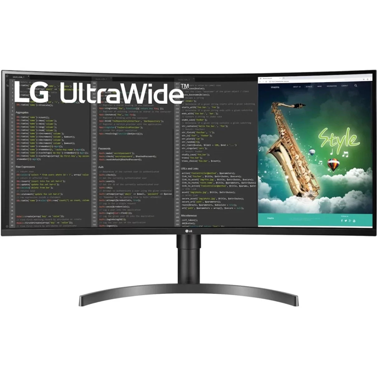 LG Ultrawide 35BN75C-B 35 Class UW-QHD Curved Screen LCD Monitor, 21:9, Textured Black