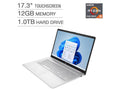 HP 17.3 Touchscreen Laptop - AMD Ryzen 5 5625U , 12GB RAM 1TB Hard Drive,  Windows 11 - 17-cp1035cl Notebook