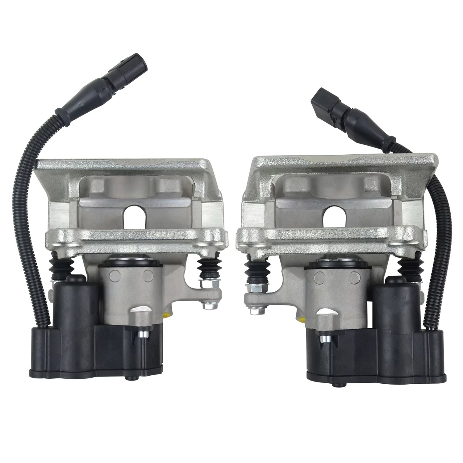 GELUOXI Pair Electric Brake Caliper w/ Motor Rear for Audi A8 S8 D3 4E 02-10 4E0615404A 4E0615403B