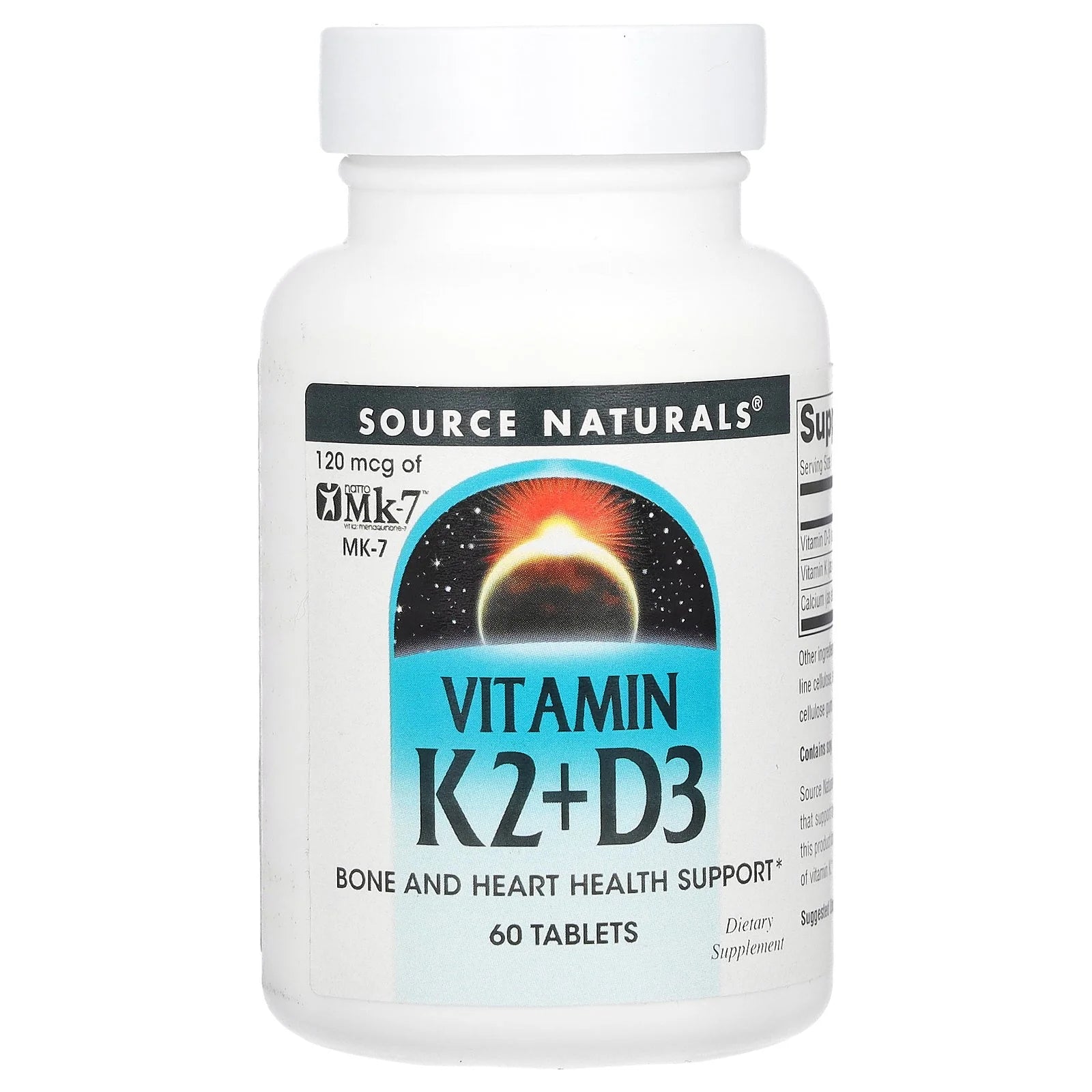 Source Naturals, Vitamin K2, 100 mcg, 60 Tablets
