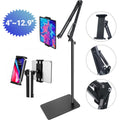 Hanru Tablet Floor Stand, 69 Height Adjustable 360-degree Rotatable Tablet Holder, Arm Stretchable Stand, Overhead Bed Phone Mount£¨4~12.9''£©