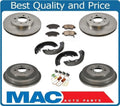 Fits For 03-05 Honda Civic Hybrid Front Disc Rotors Pads Brake Drums & Shoes 7Pc