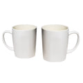 Homvare Porcelain Coffee Mug, Tea Cup for Office and Home Suitable for Both Hot and Cold Beverage, 12 oz, White - 2 Pack