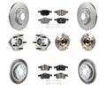 Transit Auto - Front Rear Hub Bearings Assembly Coated Disc Brake Rotors And Semi-Metallic Pads Kit (10Pc) For Mazda 3 2.3L with 4-Wheel ABS KBB-111574