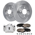 Detroit Axle - 262mm Front Disc Rotors Brake Pads Left Caliper Replacement for Honda Civic Insight Acura EL Fits select: 2004-2005 HONDA CIVIC LX, 2002-2003 HONDA CIVIC EX