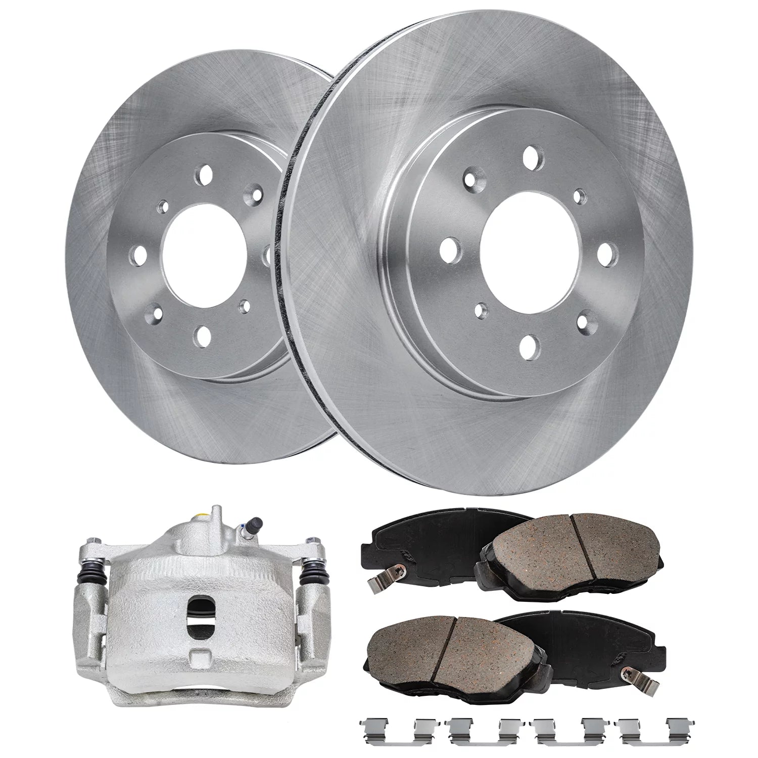 Detroit Axle - 262mm Front Disc Rotors Brake Pads Left Caliper Replacement for Honda Civic Insight Acura EL Fits select: 2004-2005 HONDA CIVIC LX, 2002-2003 HONDA CIVIC EX