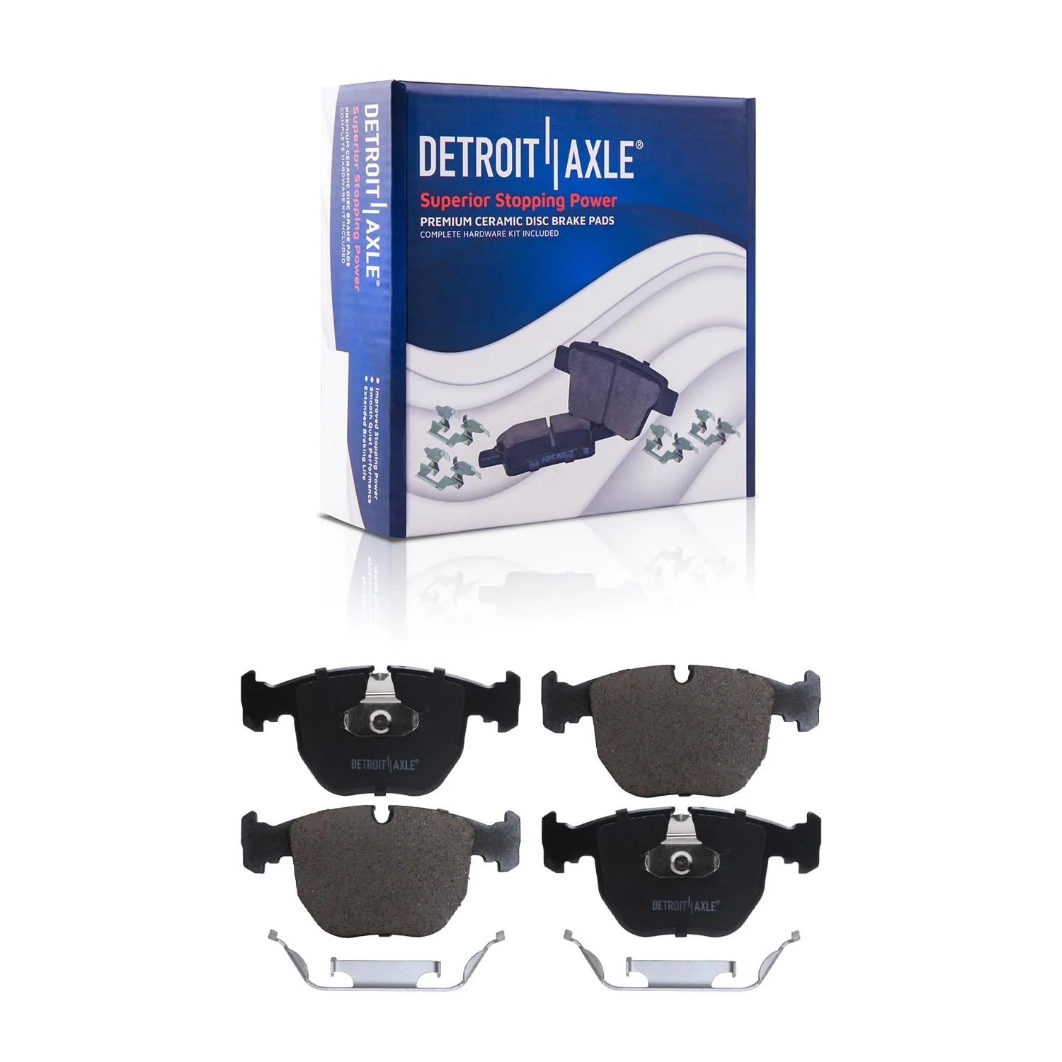 Detroit Axle - Front Brake Pads for BMW X5 530i 540i 740i 740iL M5 Ceramic Brake Pads Replacement
