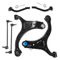 6 Pcs Front Lower Control Arms Sway Bars Kit for Hyundai Santa Fe 2007-2012 for Kia Sorento 2011-2013