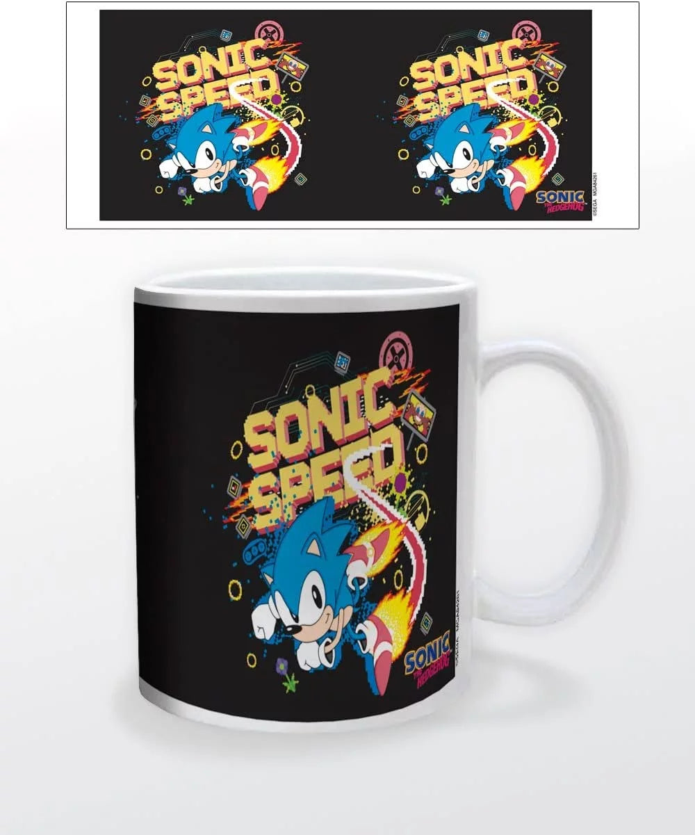 Pyramid America - Sonic - Sonic Speed 11 oz. Mug - Unique Ceramic Cup for Coffee, Cocoa & Tea Drinkers - Chip Resistant & Printed Both Sides