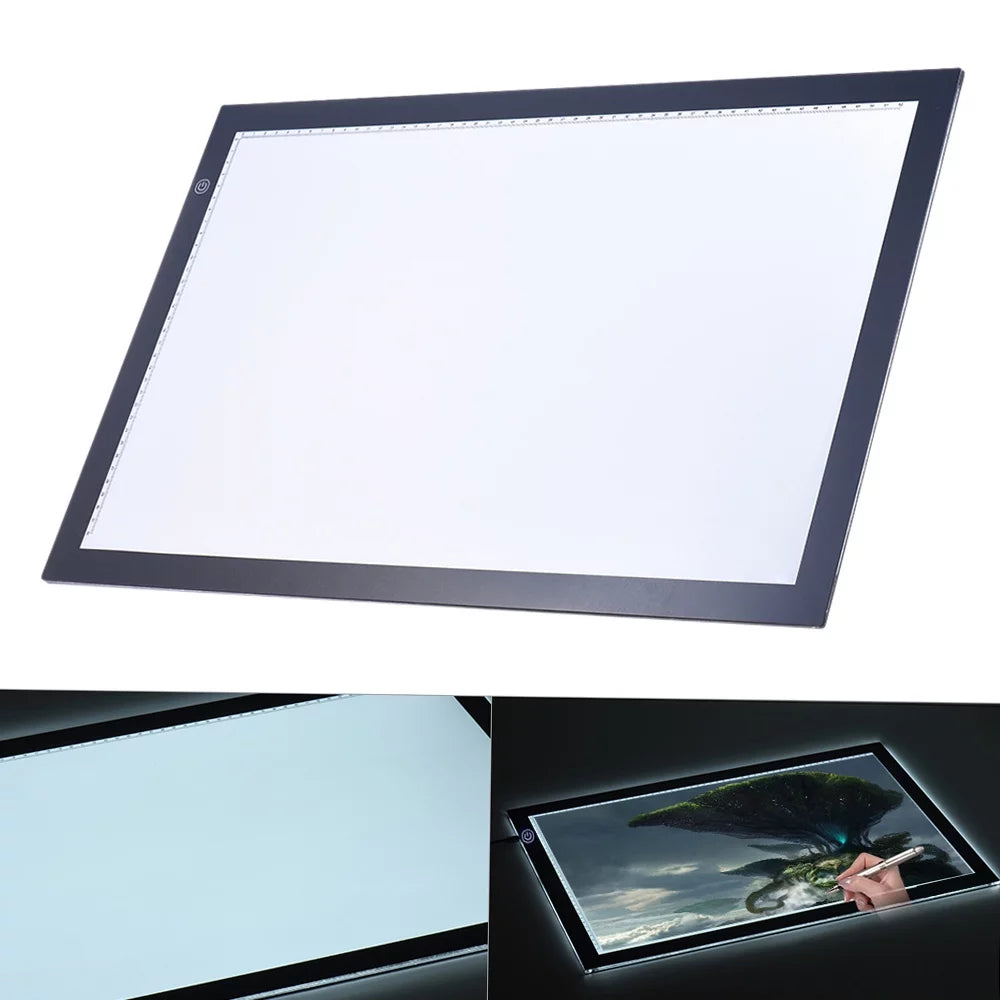 Anself LED Light Box Drawing Tracer Table Pad Panel Copyboard for Artists with Memory Function
