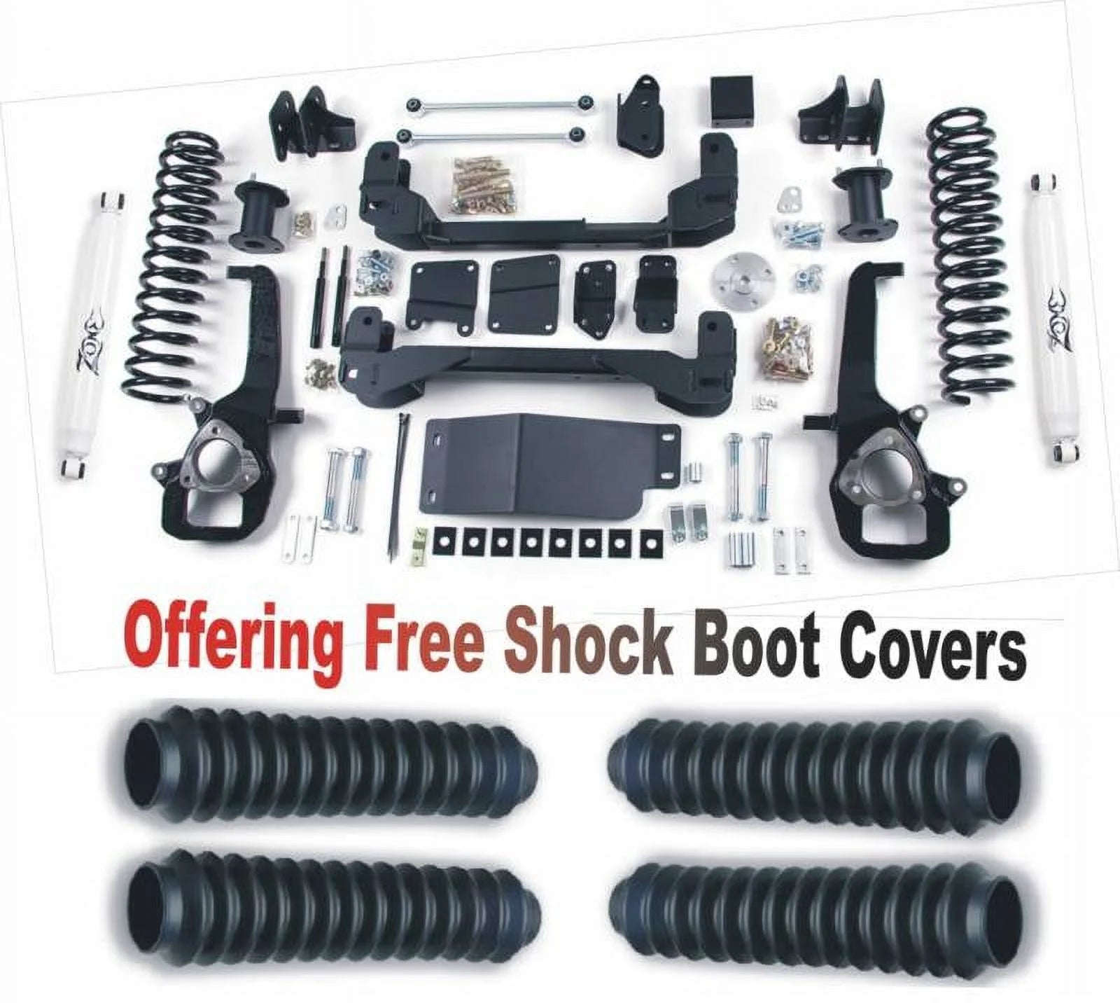 ZoneOffRoad 2009-2011 Fits Dodge Ram 1500 6 Suspension System With Free Shock Boot Covers D2N/ZONU3100X4