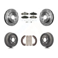 Transit Auto - Front Rear Disc Brake Rotors Semi-Metallic Pads And Drum Kit For Chevrolet Pontiac Grand Am Malibu Classic Oldsmobile Alero Cutlass K8S-103426