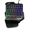 Docooler G92 One Hand Keyboard 35  Single Hand Membrane  35 Keys Gaming Keyboard with Colorful Backlit USB Wired Replacement for Online