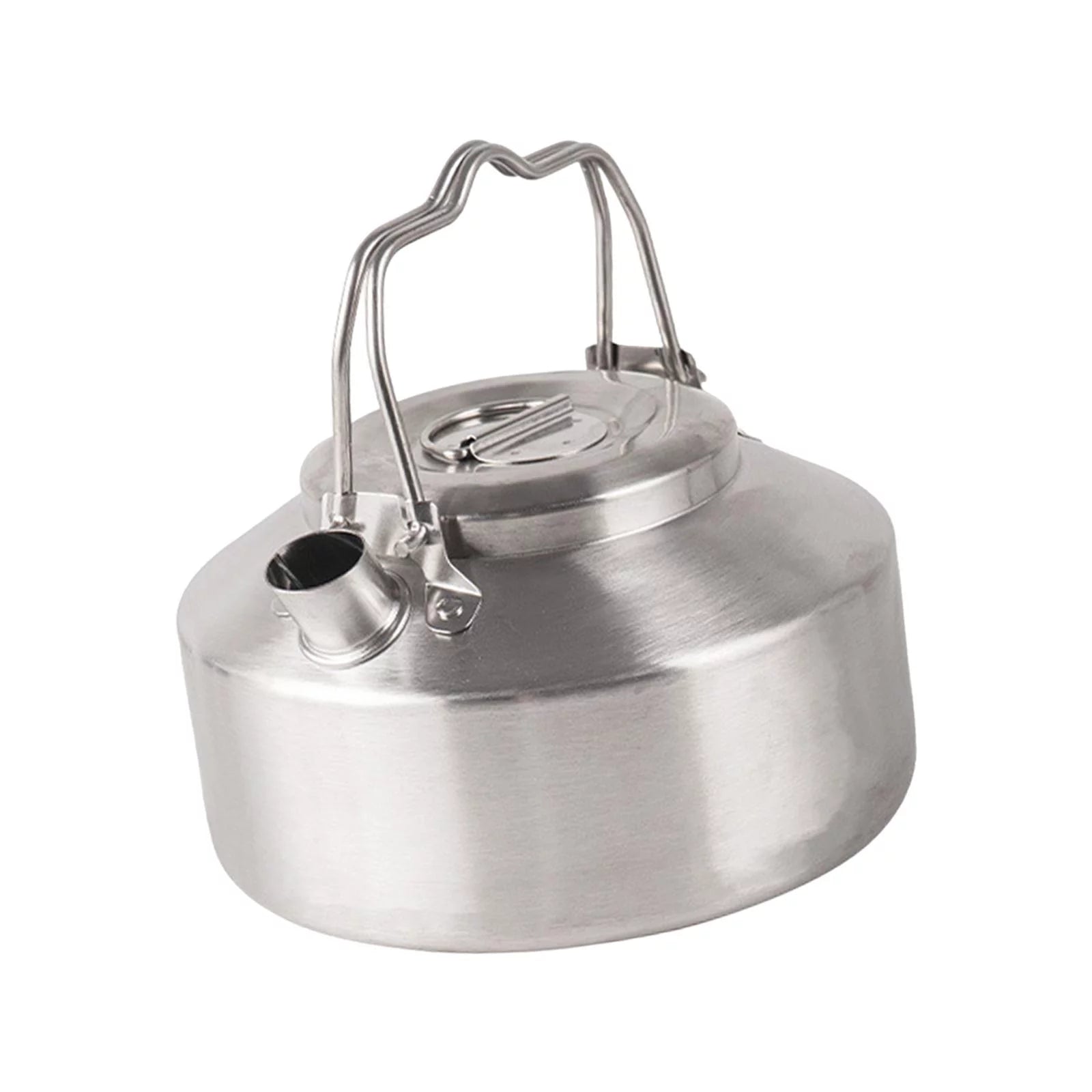 Camping Hot Water Kettle Teapot Kettle Portable Double Lockable Handle Compact for Boiling Water, Coffee Pot Mini Kettle for Cooking Travel
