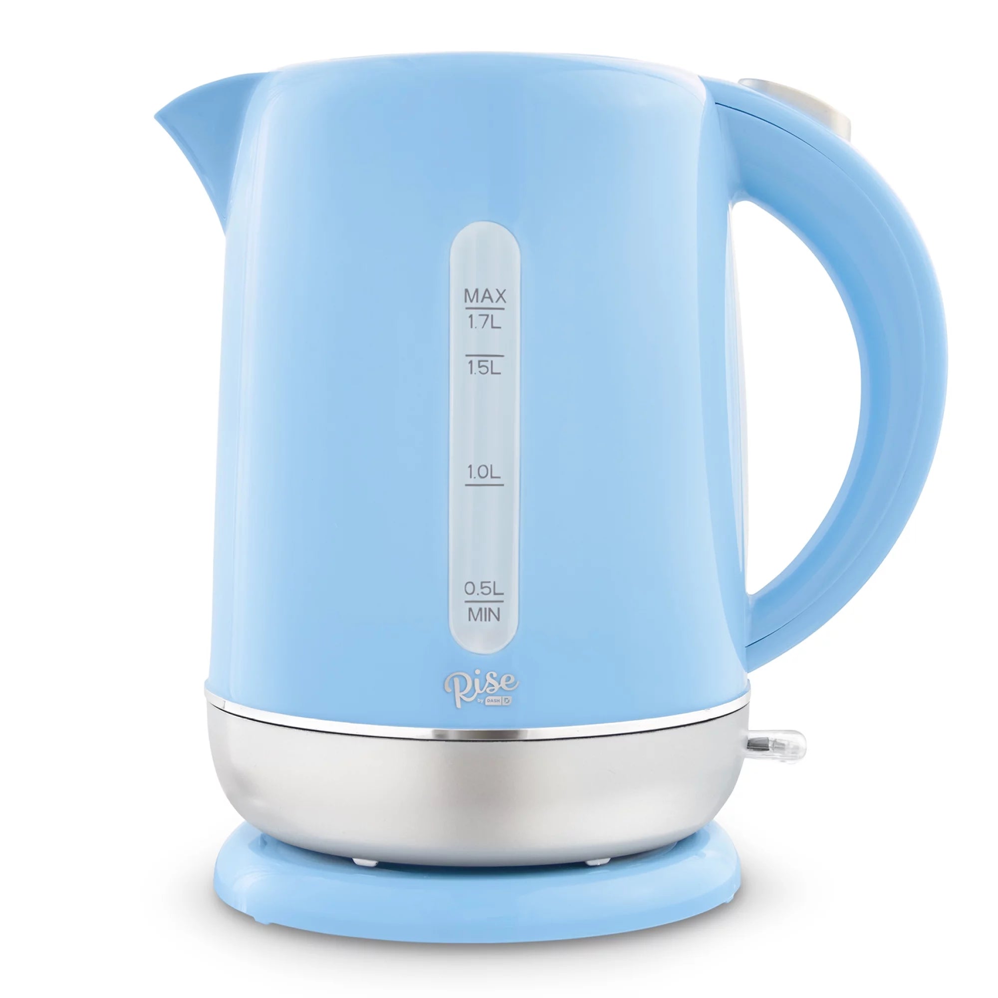 Rise By Dash 1.7 Liter Electric Kettle + Water Heater with Rapid Boil, Cordless Carafe + Auto Shut off for Coffee, Tea, Espresso & More - Blue
