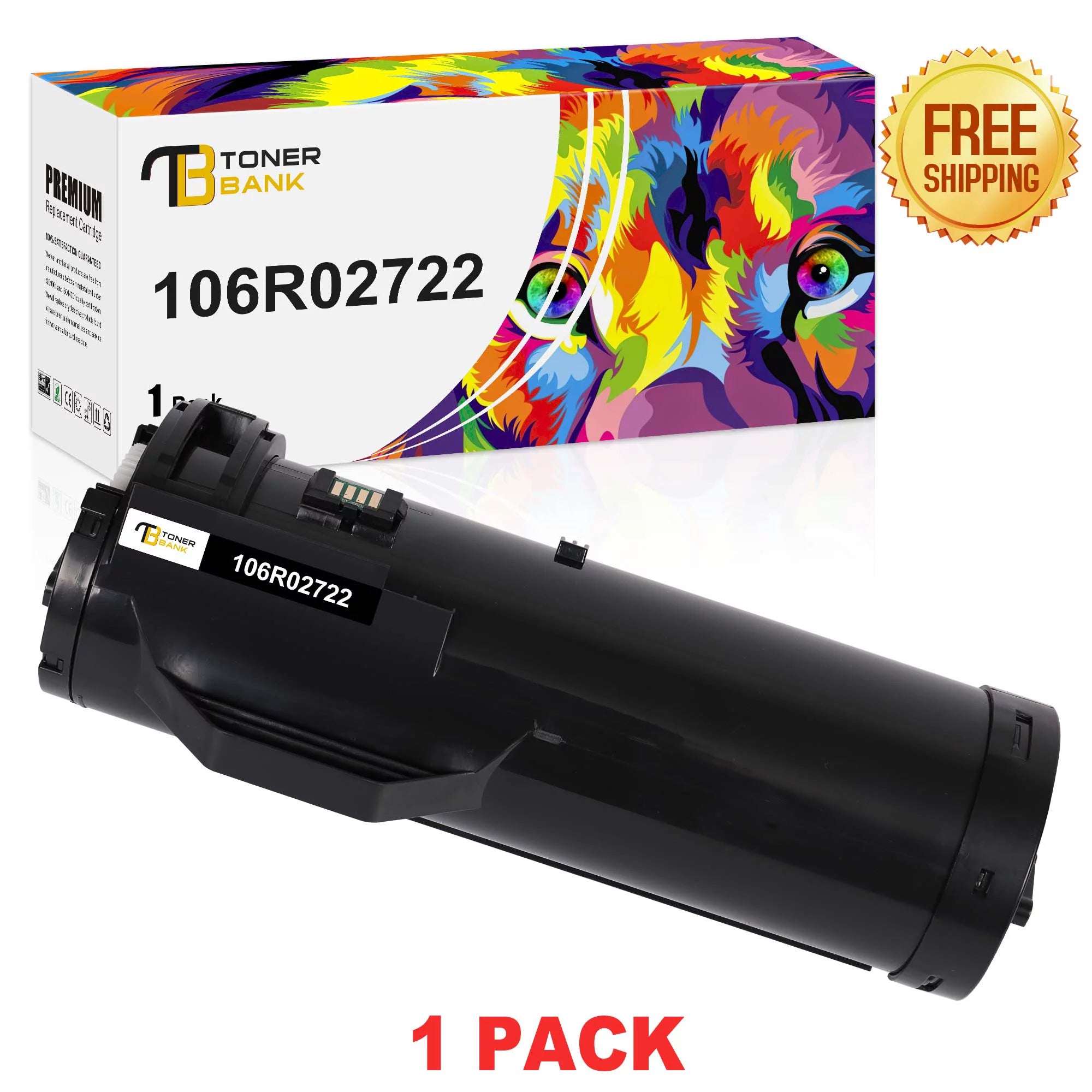 Toner Bank 1-Pack Compatible Toner Replacement for Xerox 106R02722 WorkCentre 3615DN 3615DNM Phaser 3610DN 3610DNM 3610N 3610YD Printer Components Black