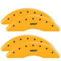 Mgp Caliper Covers 55007Smgpyl Mgp Yellow Powder Coat Finish, Black Characters,