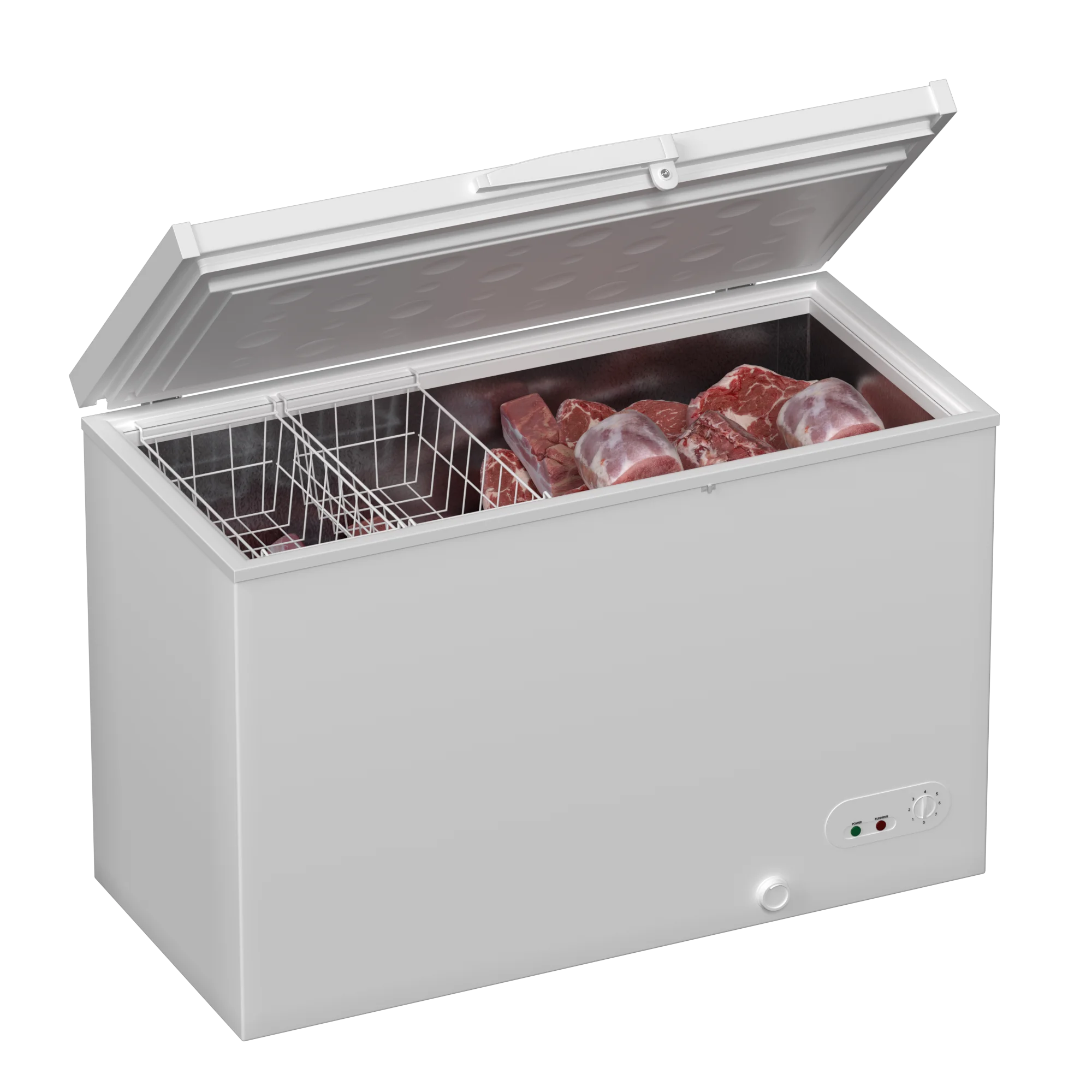 16 Cu. Ft. Chest Freezer with Removable Basket, Fast Freeze Large Deep Freezer, Adjustable 7 Thermostat Free Standing Top Door Compact Freezer for Homes, Apartments, Garages and RVs