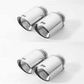 102 mm Stainless Steel Short Style Angled Straight Cut Chrome Tail Pipe Set