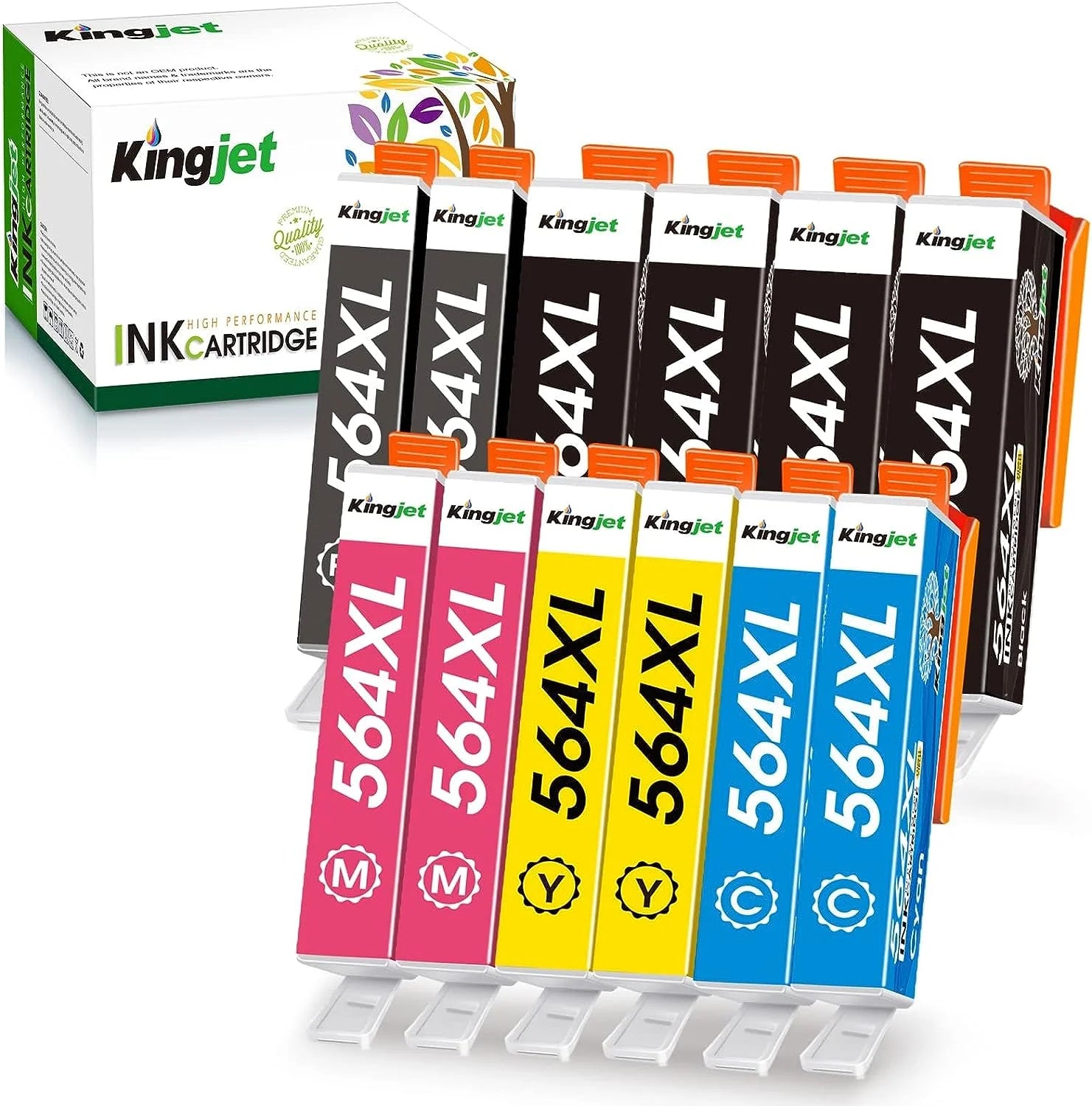 Kingjet Compatible for 564XL Ink Cartridges for HP Printers Replacement for HP 564 564XL 564 XL Work with HP Photosmart