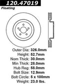 Stoptech 126.47019SL Auto Part Fits select: 2017-2020 SUBARU BRZ, 2019-2020 TOYOTA 86