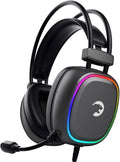 GAMEPOWER Raijin USB Gaming Headset - 7.1 Virtual Surround Sound, Wired Led Headphones with 50MM Drivers, Comfort Design, 360 Spatial Audio, Noise Cancelling Mic for PC, PS4, PS5, Playstation, Black