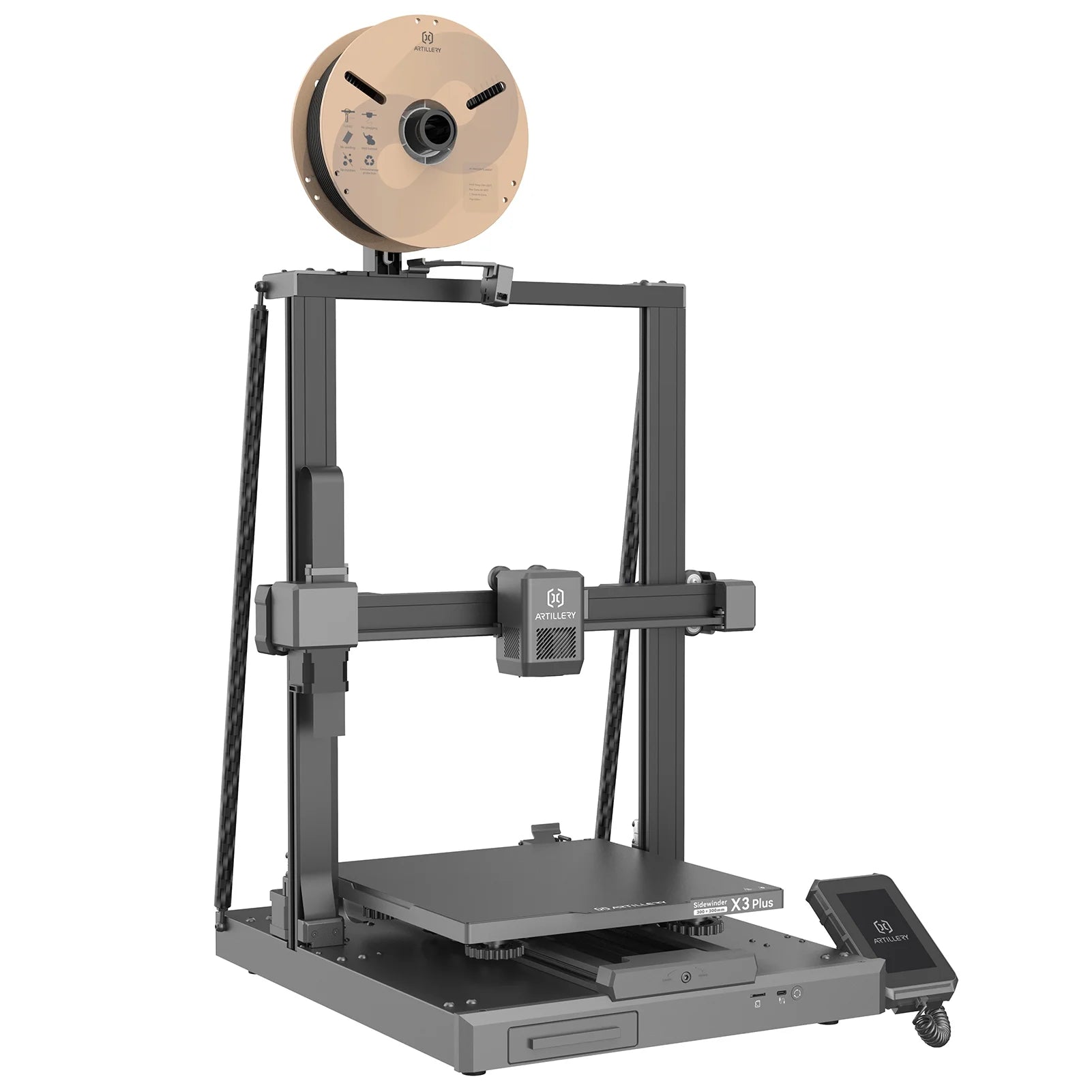 Artillery 3D Printer,-x3 Plus 3d 49-point Auto And Pei Print Support With Nozzle 300x300x400mm 300mm/s With Nozzle Size Pei Print 300x300x400mm Size Pei Print Support 49-point AndLed