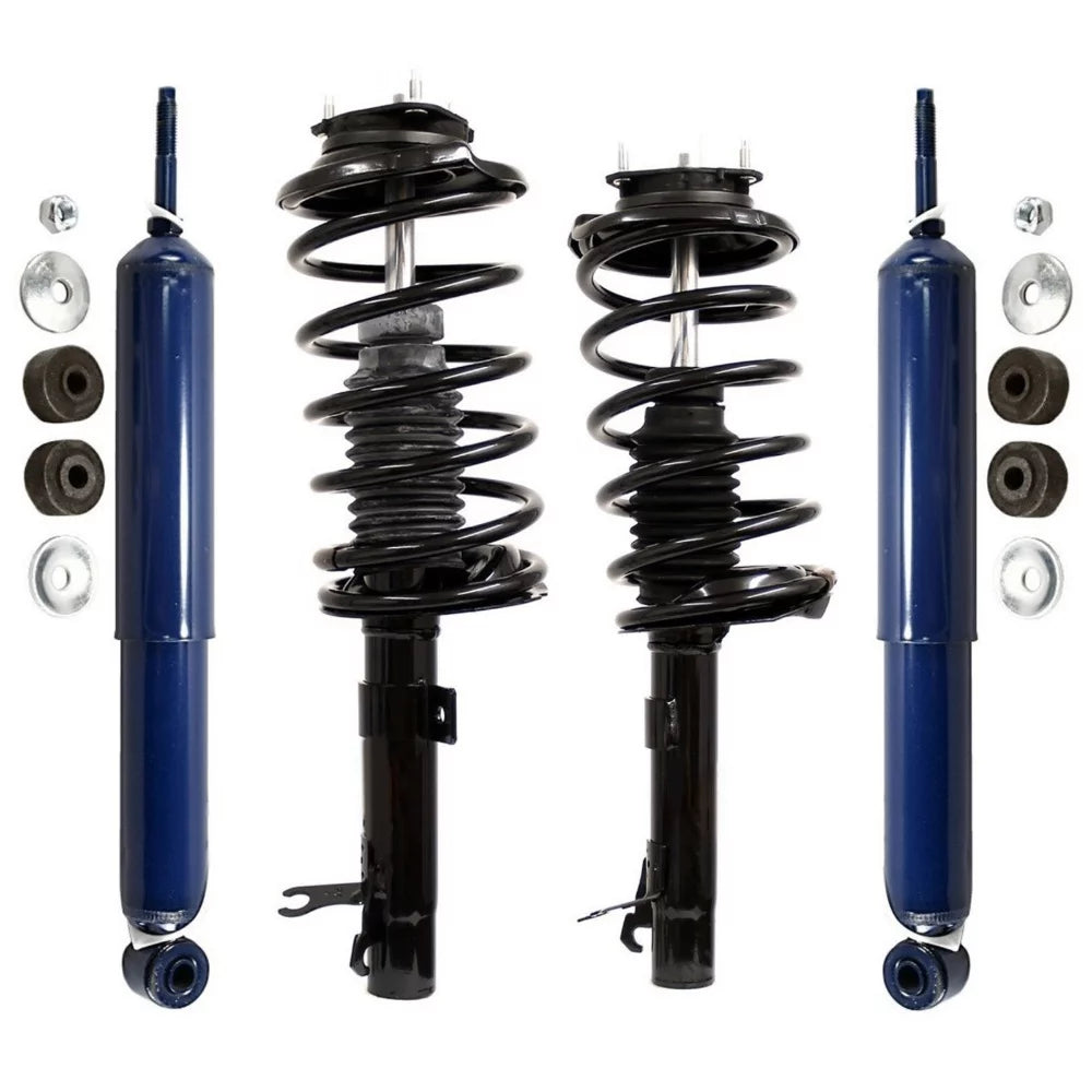 Front Strut Coil Springs & Rear Shock Absorbers Kit For Ford 2000-2005 Focus