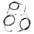 Teledu Stainless Steel Front Brake Hose 3-pc For Harley-Davidson