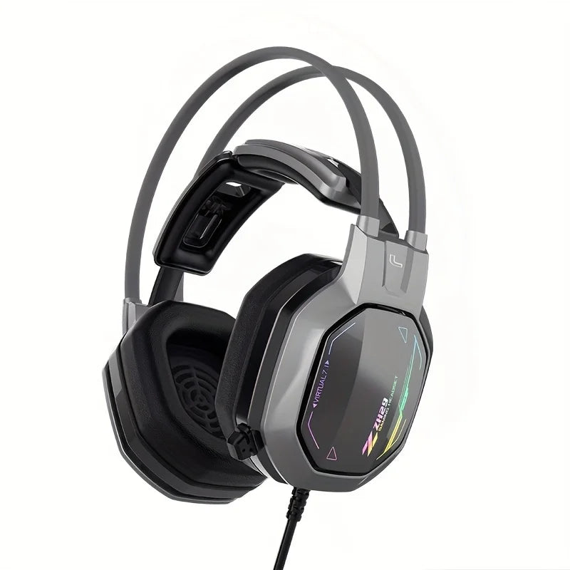 Head-mounted Computer Wired Gaming Noise Reduction 7.1 Virtual Game Headphones  Clear Voice Recognition