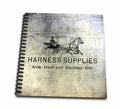 3dRose Harness Supplies Vintage Grunge Digital Art - Drawing Book, 8 by 8-inch