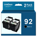 92XL Ink Cartridge Replacement for HP 92 C9362W Ink to use with Photosmart 7850 C3150 C3180 Deskjet 5440 5420 PSC 1510 2525 Printer (2 Black)