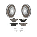 Transit Auto - Front Coated Disc Brake Rotors And Ceramic Pads Kit For 2005-2007 Ford Focus KGC-100543