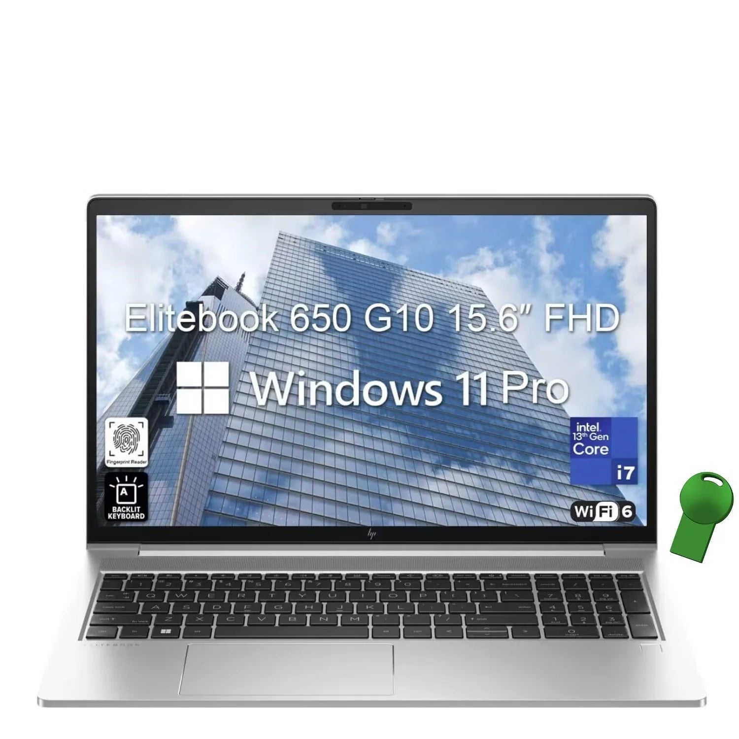 HP Elitebook 650 G10 15.6 FHD Business Laptop Computer, 13th Gen Intel 10-Core i7-1355U, 32GB DDR4 RAM, 2TB PCIe SSD, WiFi 6E, BT 5.3, Backlit KB, Fingerprint Reader, Windows 11 Pro