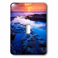 3dRose Blue Sunset and tide pool seascape, Kailua Kona, Hawaii, USA - Single Toggle Switch (lsp_278948_1)