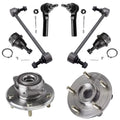 Detroit Axle - Front Wheel Hub & Bearing Assembly Outer Tie Rods Sway Bar Links Lower Ball Joints for 09-14 Dodge Journey 2010 2011 2012 2013 Replacement