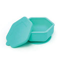 Tiny Twinkle Silicone Suction Bowl with Lid for Baby and Toddler - 100% Silicone - BPA Free - Microwave Safe - Strong Suction Grip Dish with Lid (Mint)