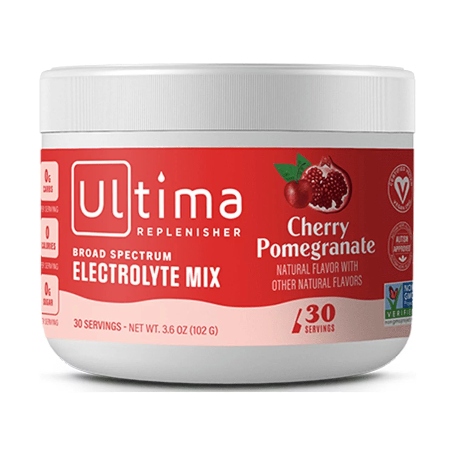 Ultima Replenisher Hydration Electrolyte Powder - Keto & Sugar Free- Feel Replenished, Revitalized- Naturally Sweetened- Non- GMO & Vegan Electrolyte Drink Mix- Cherry Pomegranate, 30 Servings