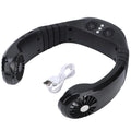 Eatbuy easy to carry Silent motor Neck Fan USB Fan USB charging Sports Fan for home office(black)