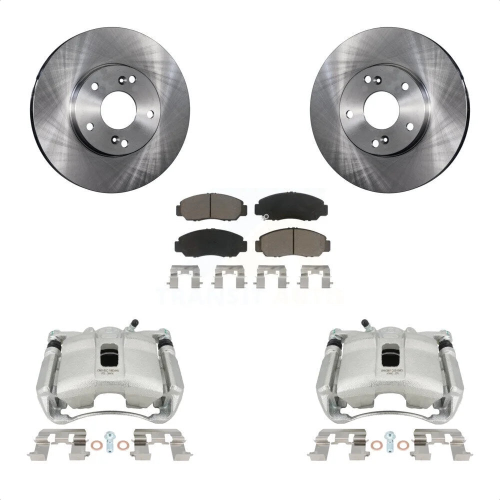 Transit Auto Front Disc Brake Caliper Rotors And Ceramic Pads Kit For Honda Civic Acura CSX KC8-100205C